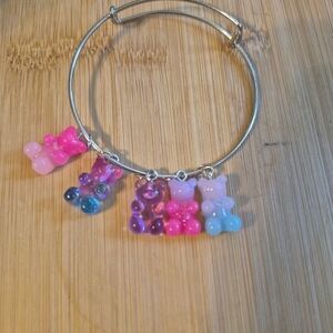 Colorful Gummy Bear Charm Bracelet
